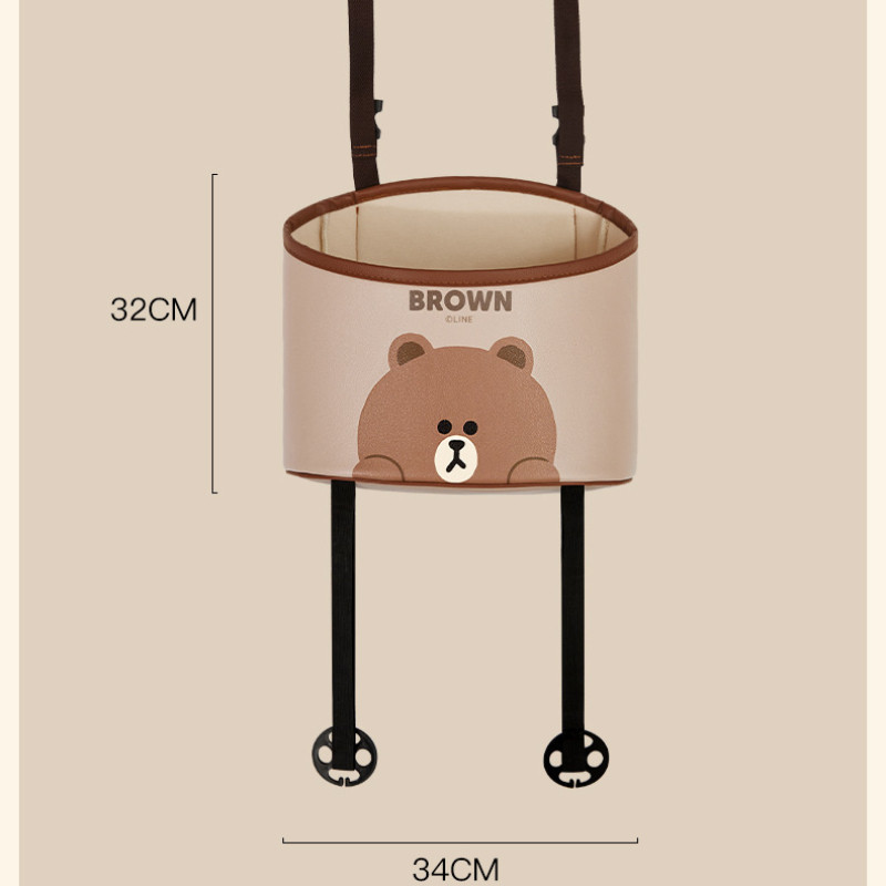 Line Friends กระเป๋าแขวนหลังเบาะรถยนต์ อเนกประสงค์ ลายการ์ตูน