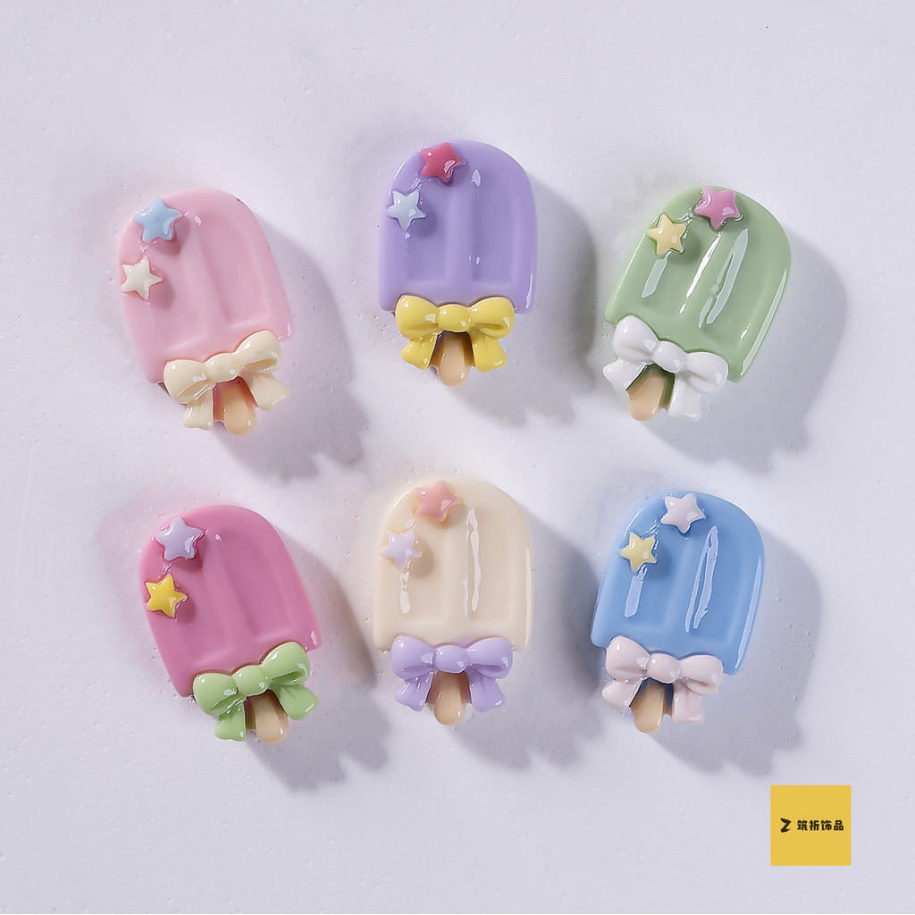 [3 #] โบว์ผูกไอศกรีม ไอศกรีม แวววาว แฮนด์เมด diy อุปกรณ์เสริม สําหรับเด็ก ZQ