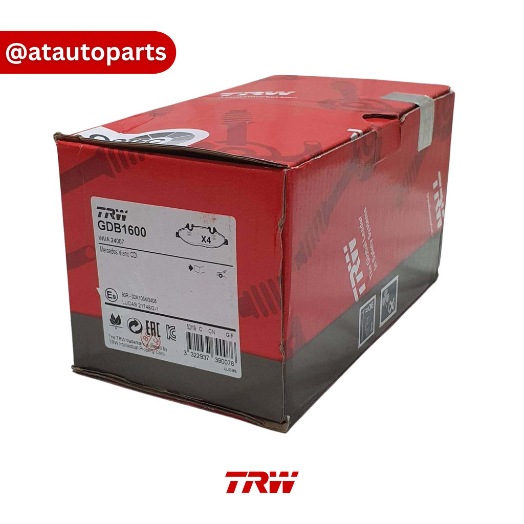 ผ้าเบรคหน้า Benz Vito Viano W639 / Vito Mixto W639 / Vito Minibus W639 ( รถที่ผลิตก่อน 05 / 2007 )