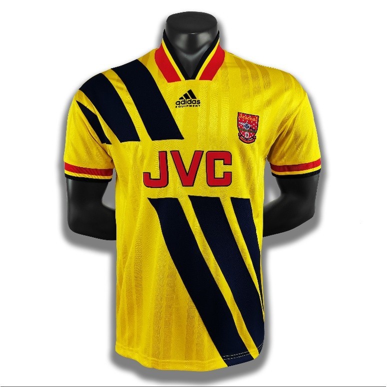 [Retro Version] เสื้อยืดลําลอง แขนสั้น พิมพ์ลาย Arsenal away S-2XL EPL jersey 1993 1994 คุณภาพสูง