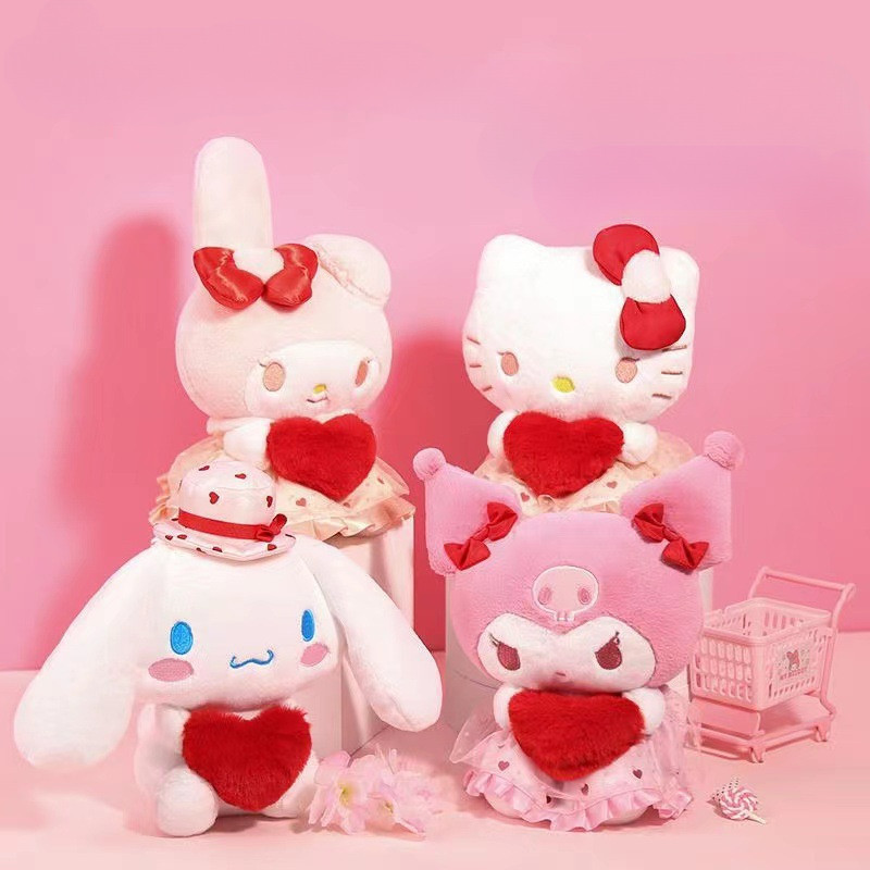 ของแท้ ตุ๊กตา Sanrio Series Kuromi Melody Heartbeat น่ารัก ของเล่นสําหรับเด็ก PFMO
