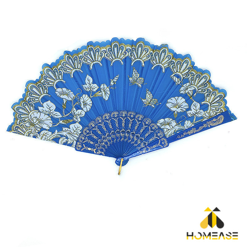 HA พัดสวย สีแดง  (23 cm) พัดจีนสวยๆ Hand Fans