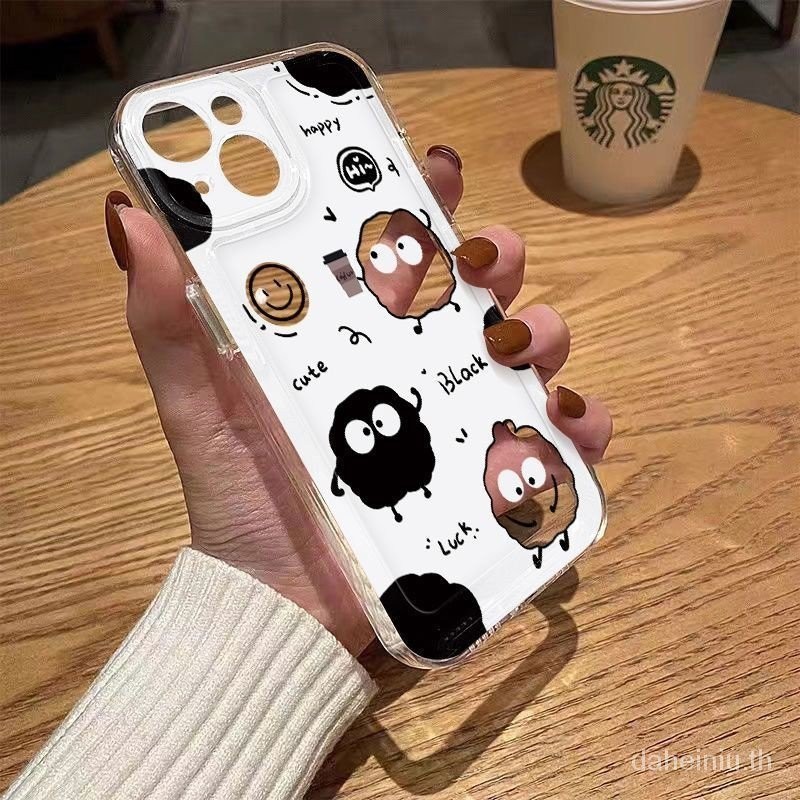 เคสโทรศัพท์มือถือนิ่ม กันกระแทก ลายกาแฟ สําหรับ Apple Iphone 15 14 13 12 11promax 8plus Xr X Q6JZ