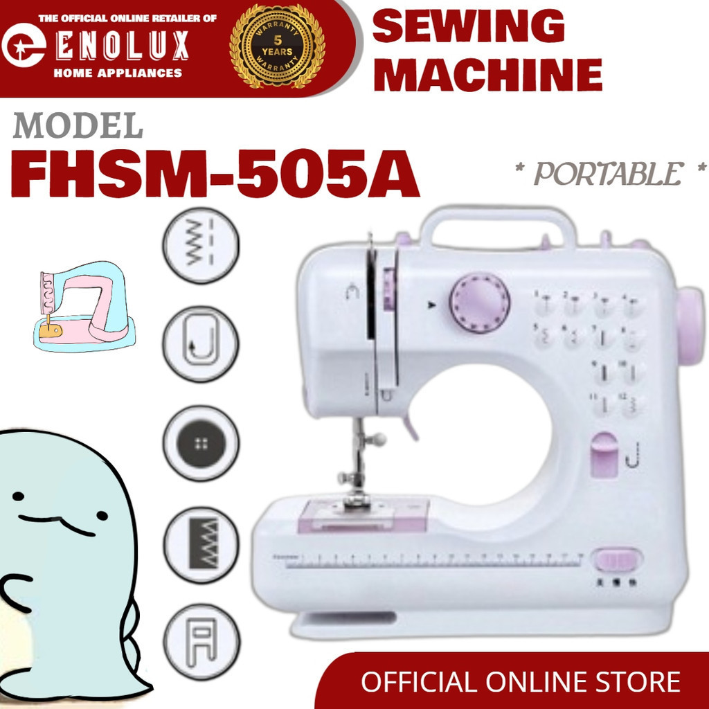🏆🏆505A จักรเย็บผ้าไฟฟ้า 12ตะเข็บ ระบบด้ายคู่ Sewing machine จักรเย็บผ้ามินิ เครื่องจักรเย็บผ้า