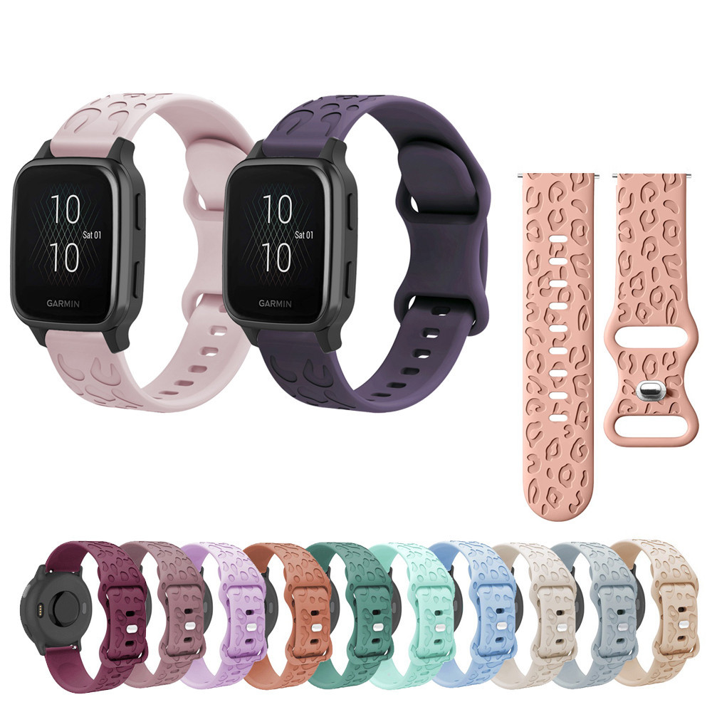 20 มม.ซิลิโคนสําหรับ Garmin Venu Sq 2 / venu2 plus Vivoactive 3 องค ์ ประกอบเพลงสมาร ์ ทนาฬิกาแกะสลัก Band