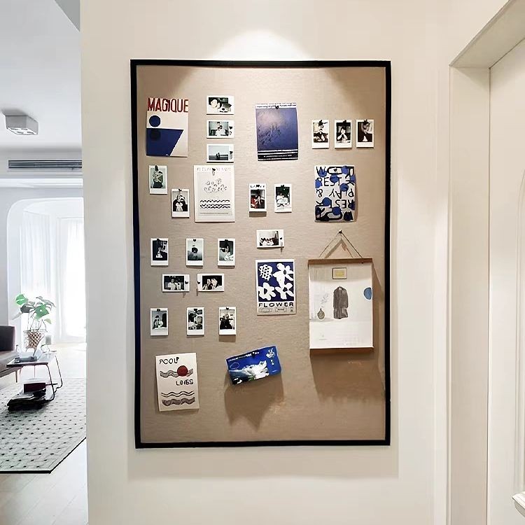 Punch-free Felt Photo พื ้ นหลังผนัง Self-Adhesive Exhibition Board INS สไตล ์ ห ้ องนั ่ งเล ่ นตกแต ่ ง