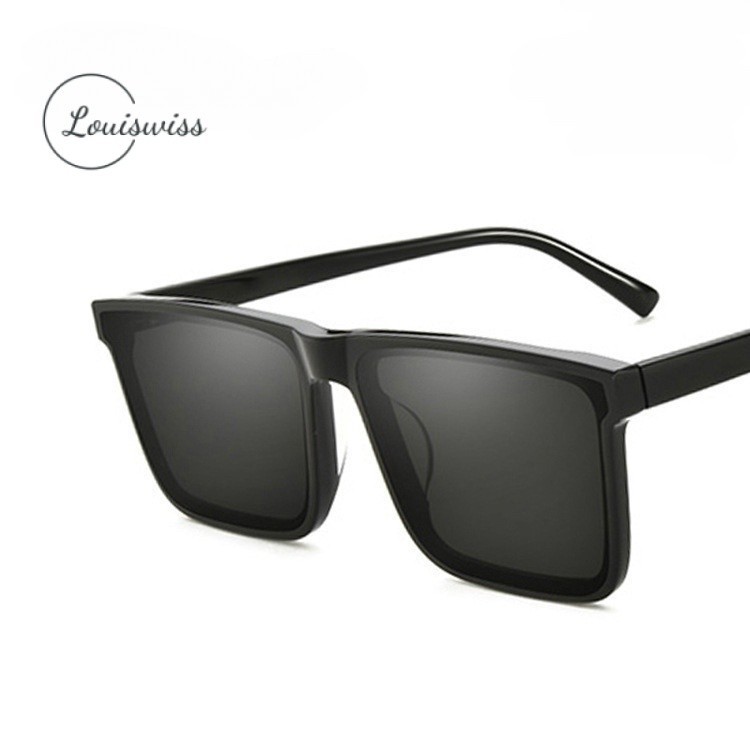 Louiswiss แว ่ นกันแดดกรอบสี ่ เหลี ่ ยมเรียบง ่ ายคลาสสิกสําหรับผู ้ ชายและผู ้ หญิงแว ่ นกันแดดขับรถตกปลากลางแจ ้ ง ราคา ถูกที่สุด ดีลบีเคเค แกลเลอรีภาพที่ 5