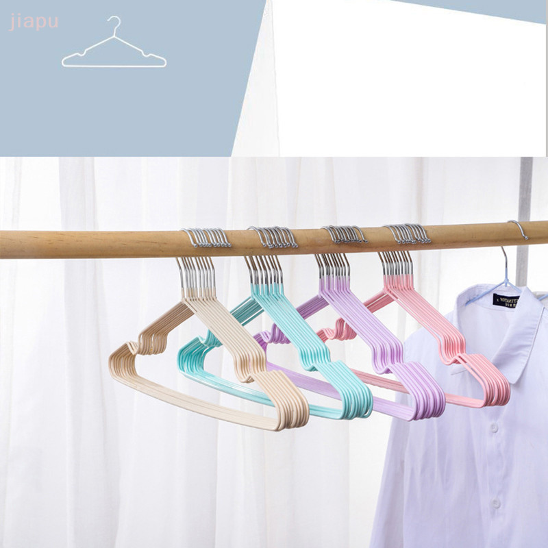 [ Jia ] ไม ้ แขวนเสื ้ อหนาในครัวเรือน Traceless Simple Coat Hanger โลหะผู ้ ใหญ ่ เด ็ กลื ่ น Notch Coat Hanger TH