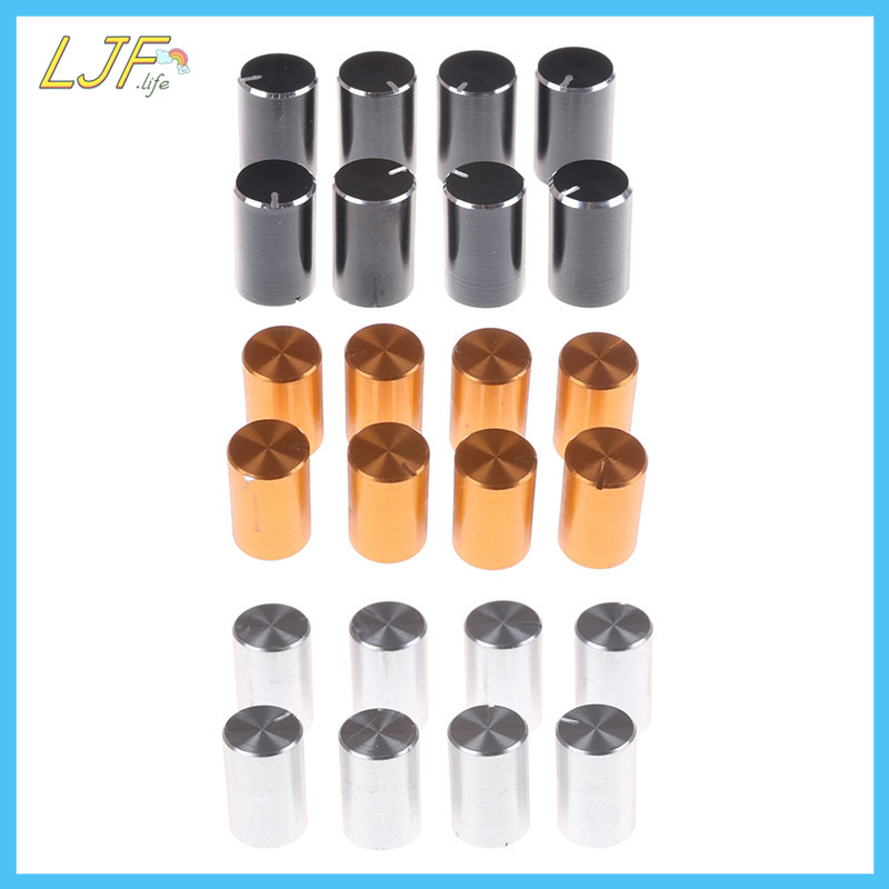 Ljf 8 ชิ ้ น 10 * 15 มิลลิเมตร 6 มิลลิเมตร Dia Knurled เพลาอลูมิเนียมควบคุมระดับเสียง Potentiometer ลูกบิด TH