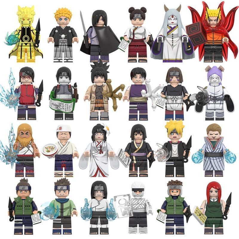 ใช ้ งานร ่ วมกับ Lego Building Blocks Naruto Minifigure Otsumaki Momoto สไตล ์ Uchiha Naruto Naruto อะนิเมะประกอบของเล ่ น VEAV