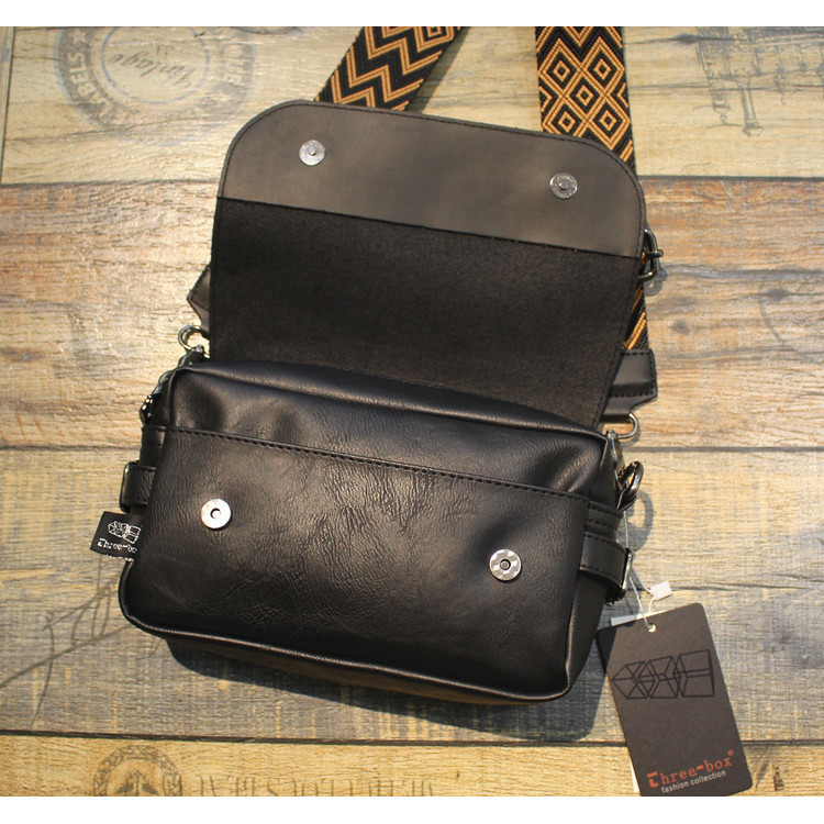 🌞SUNIWSH🌞 - THROEEBOX-No.3511 ใหม่ Totem ไหล่ 8 นิ้วหนังผู้ชายกระเป๋าสะพายกระเป๋ากีฬากลางแจ้ง