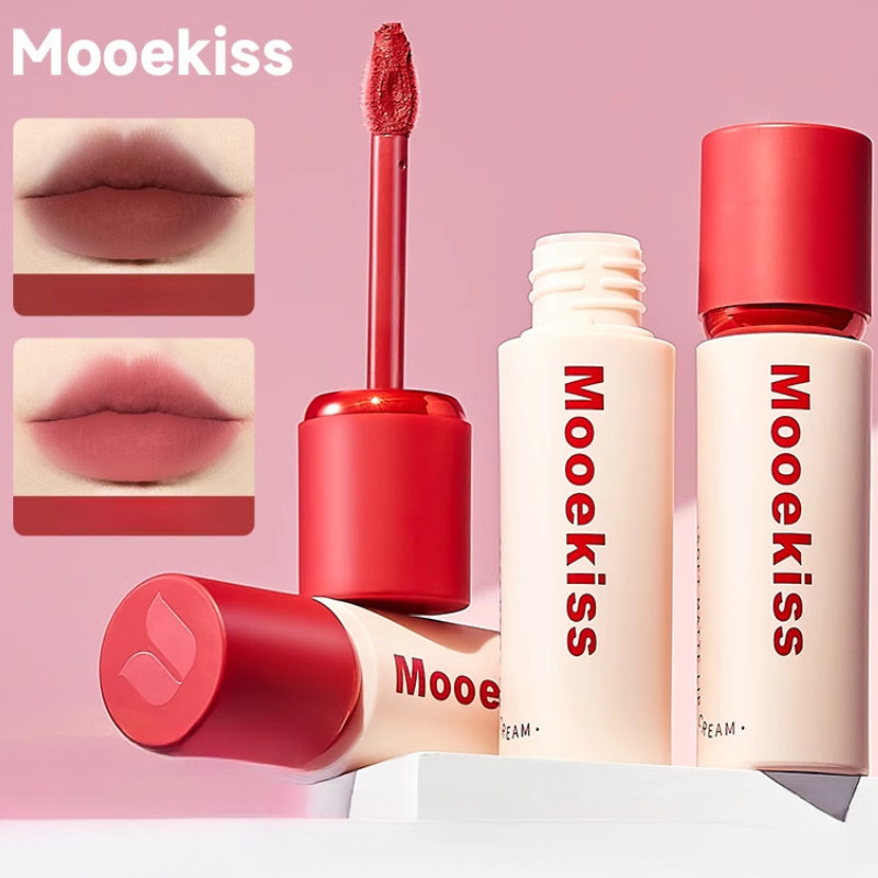 MOOEKISS ลิปโคลนกำมะหยี่เคลือบริมฝีปากไม่แสดงเส้นริมฝีปาก