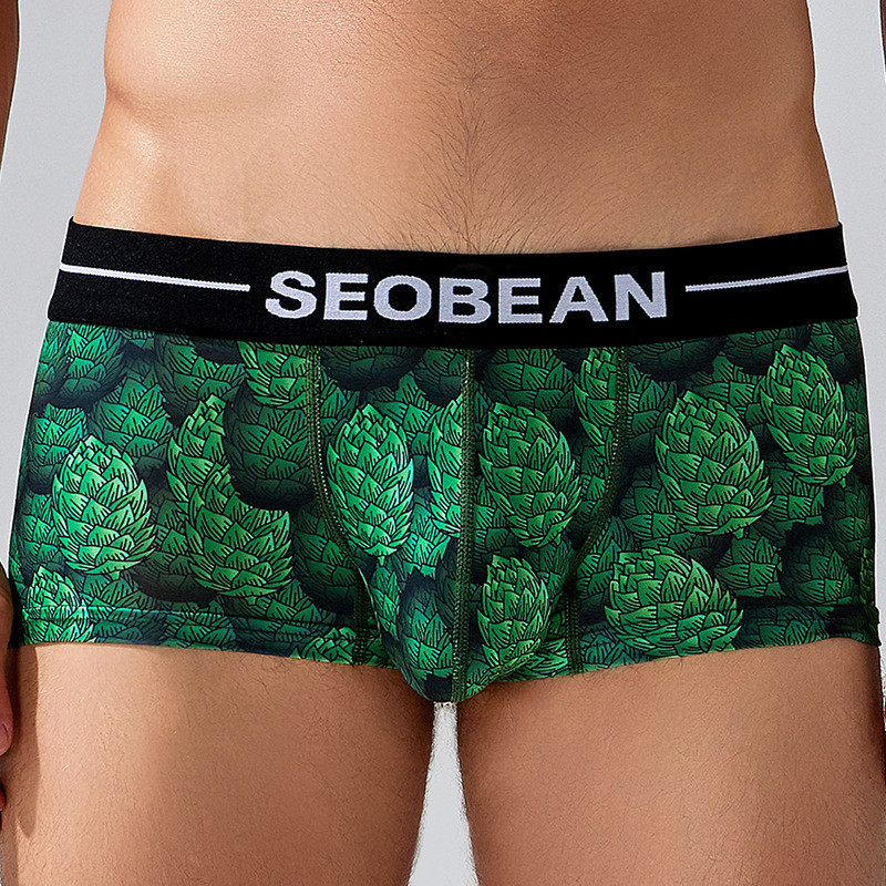 กางเกงบ๊อกเซอร์ SEOBEAN สำหรับผู้ชาย กางเกงบ๊อกเซอร์สีสันสดใส 240203