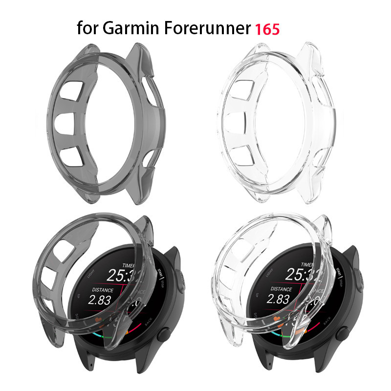 Tpu โปร ่ งใสป ้ องกันกรณีกรอบเปลือกกันชนป ้ องกันสําหรับ Garmin Forerunner 165 เพลง