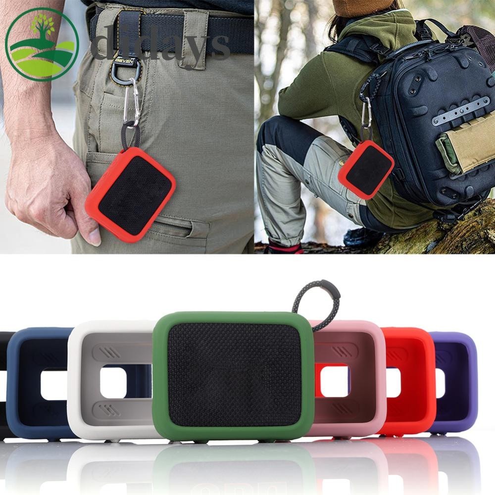 🚚สต็อกพร้อมในกรุงเทพ🚚 เคสซิลิโคนลําโพงป ้ องกันรอยขีดข ่ วนพร ้ อมคาราบิเนอร ์ สําหรับ J-B-L GO 4