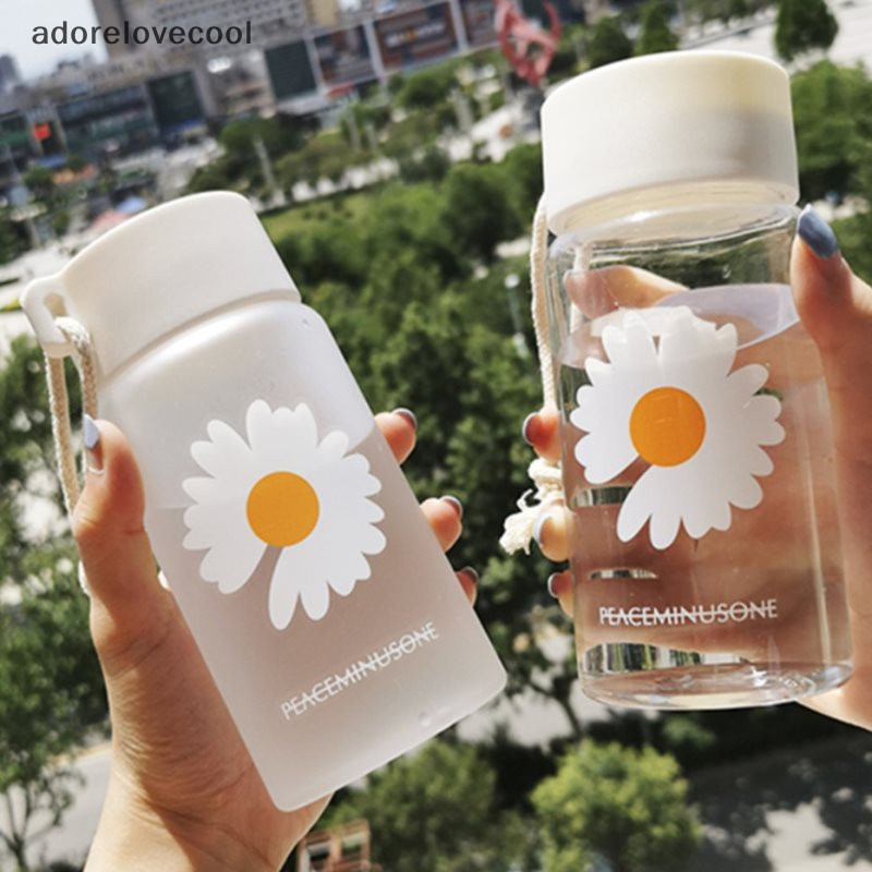 Adth 500Ml ขนาดเล ็ ก Daisy ขวดน ้ ําพลาสติกใสขวดน ้ ําแบบพกพา Travel Martijn