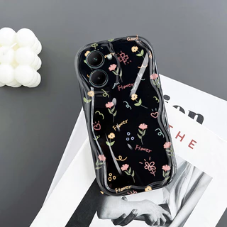 เคสโทรศัพท์กันกระแทกลายดอกไม้เล็กแบบเต็มหน้าจอ Vivo Y03 Y18E Y18 Y28 4G เคสนิ่มใสเคสป้องกัน