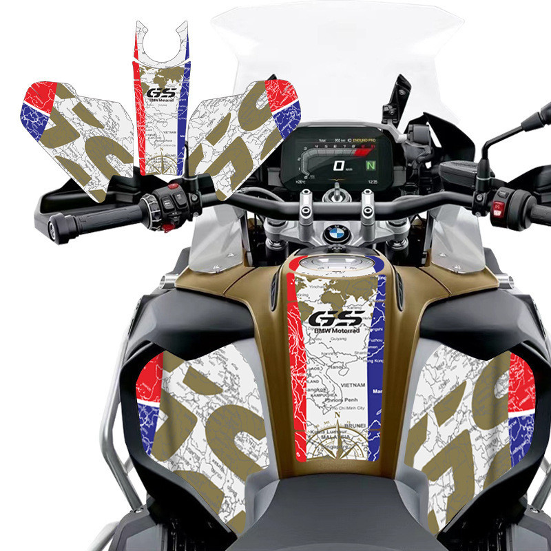 เหมาะสําหรับ BMW R1200GS ADV R1250GS ADV รถจักรยานยนต์การใช้ถังสติกเกอร์ก้างปลาสติกเกอร์ป้องกันอัพเกรด