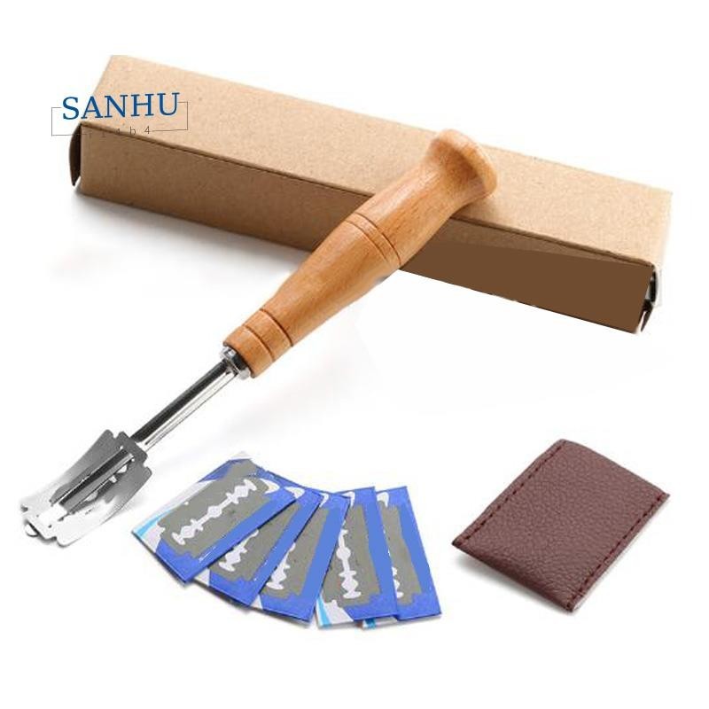 【sanhui14b4 】Bread Bakers Cutter Slashing Tool Bakeware Kitchen with 5X Blades