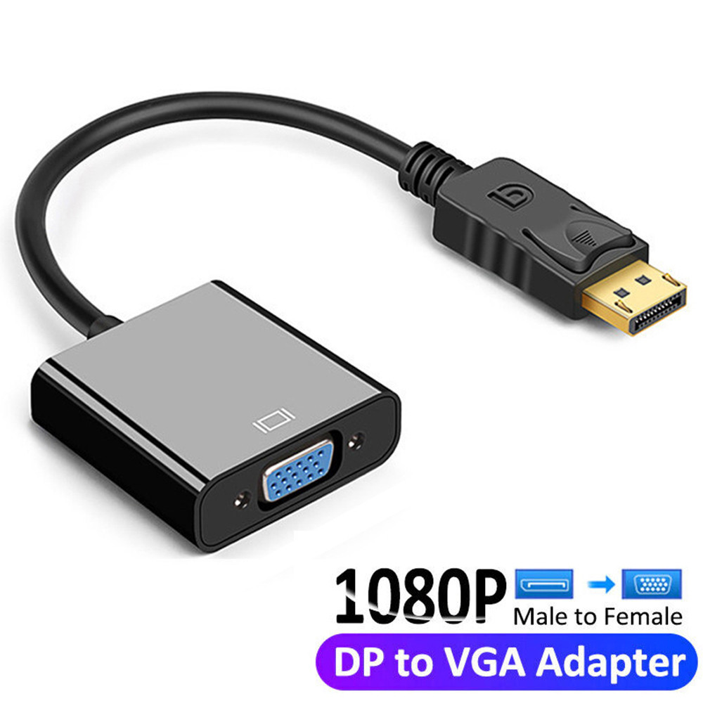 Displayport Display Port DP to VGA Adapter Cable Male to Female Converter for PC Computer Laptop HDTV Monitor Projector
