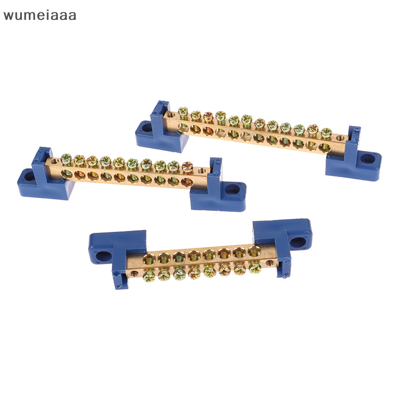 Wumeiaa 6*9 4/6/8/10/12 หลุมเชื่อมต่อไฟฟ้ากล่องกระจาย Neutral Terminal Rail Terminal Block สูงสะพานประเภท Ground Bar TQ