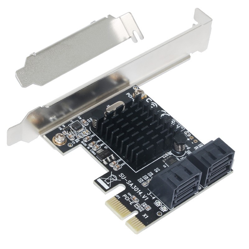 Marvell 88SE9215 PCIE ถึง SATA การ์ด PCI-E อะแดปเตอร์ PCI Express ถึง SATA3.0 การ์ดขยาย 4 พอร์ต SATA III 6G สําหรับ SSD HDD IPFS Mining