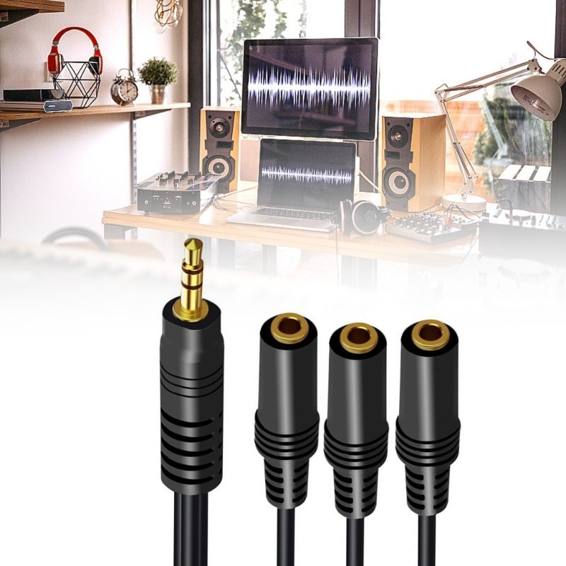 Leu11 3 5 มม.AUX สาย 1 ถึง 3 4 5 6 สายต่อขยาย 3 ส่วน 3 5 มม.ชายหลาย 3 5 มม.หญิงสเตอริโอ Splitter สายไฟ Wi - รูปที่ 5