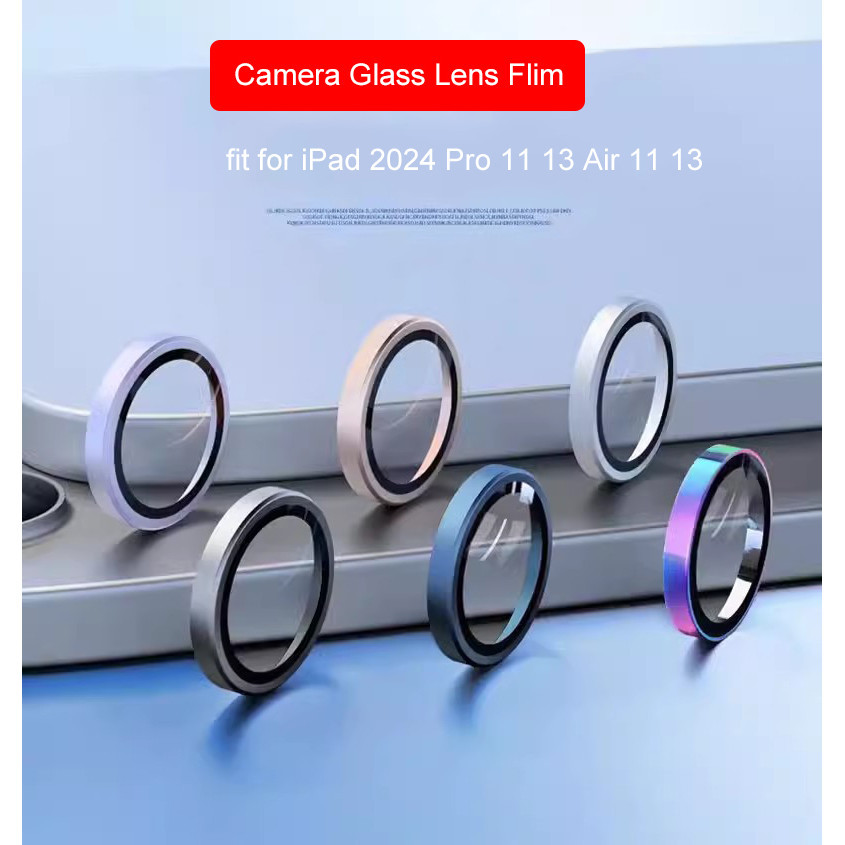 เลนส์ป้องกันฟิล์มแหวนโลหะสําหรับ IPad Air 11 2024 Air 6th Gen Pro 13 นิ้ว 7th Pro 11 นิ้ว 5th Gen กล้องเลนส์แก้ว Caps
