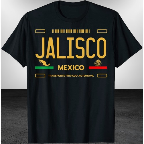 Jalisco Mexico License Plate Aesthetic Jalisco T-Shirt เสื้อยืดโลโก้ตลก
