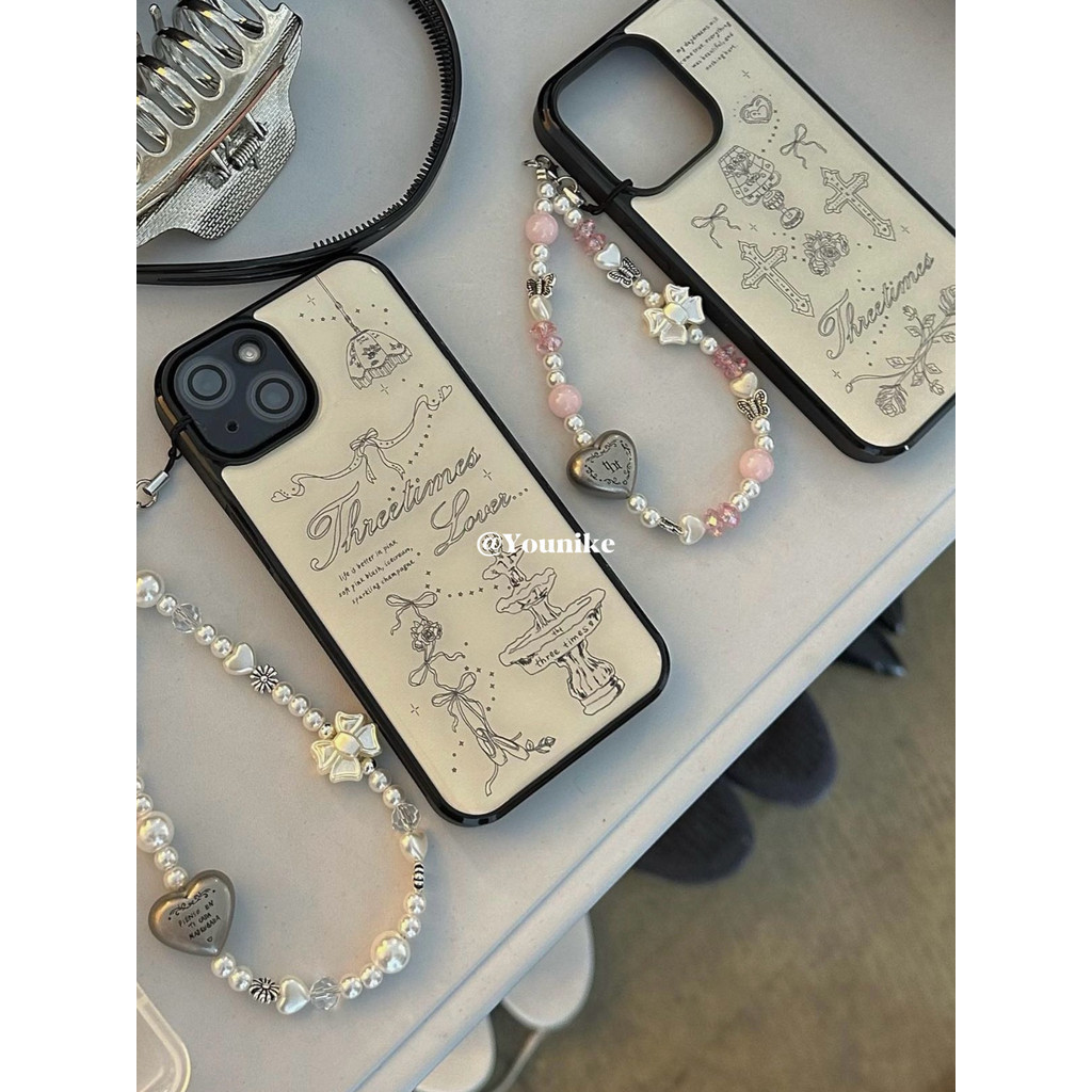 การออกแบบศิลปะย้อนยุคของบล็อกเกอร์ อินสตาแกรม พร้อมเคสโทรศัพท์โบว์ข้ามที่วาดด้วยมือหวานและเย็นสําหรับ ไอโฟน 15 มือโปร/14 โปรแม็กซ์ แอปเปิล 13/12/11 ราคา ถูกที่สุด ดีลบีเคเค แกลเลอรีภาพที่ 3