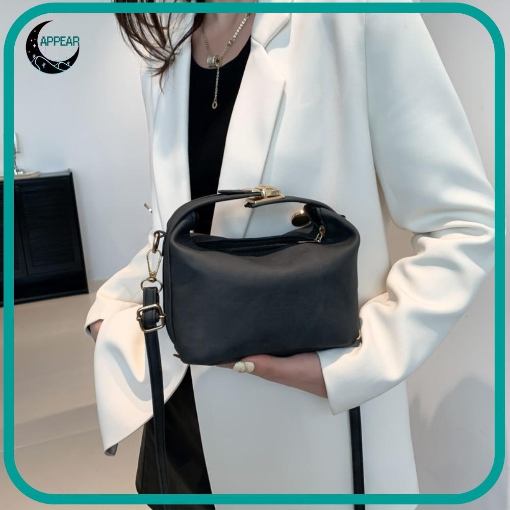 กระเป๋าสะพายไหล่ APPEAR,กระเป๋าใต้วงแขนลําลองย้อนยุค,ขายร้อนอินเทรนด์หนัง PU Commuting Bag ชีวิตประจําวัน