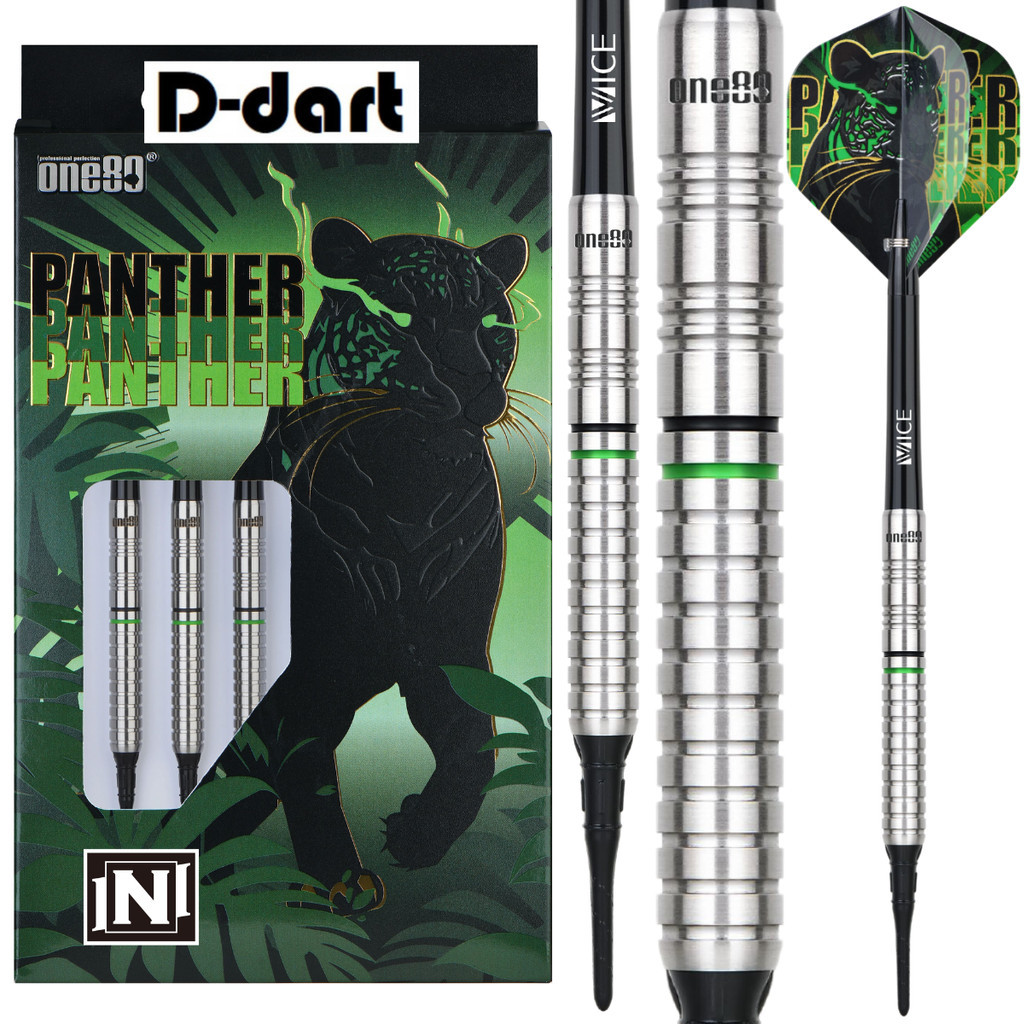 ONE80 SOFT TIP DARTS - 16G/18G Panther N 80% Tungsten Soft Dart Set (ARROW DART LEMBUT)
