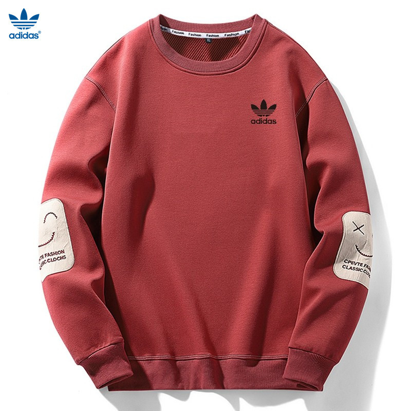 【 ลดราคา 】 Adidas Clover Men 's Athleisure Classic Sweatshirt Fall/Winter Plus Size Retro Trend Long Sleeve Pullover