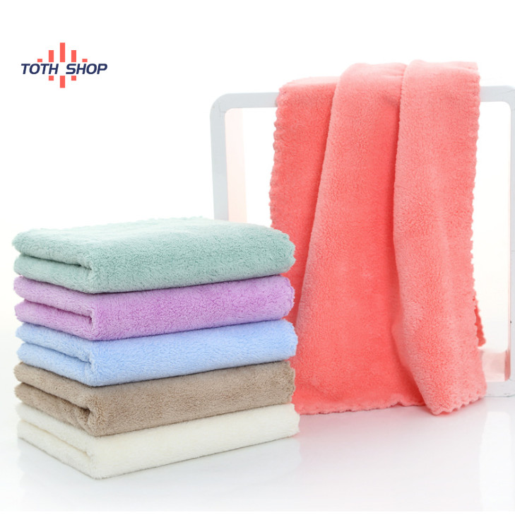 ผ้าขนหนูผืนเล็กขนาด 35 × 70 ซม.สีอ่อนนุ่มเหมาะสำหรับใช้คู่กับสระผม และสระผมเหมาะสำหรับทุกคน
