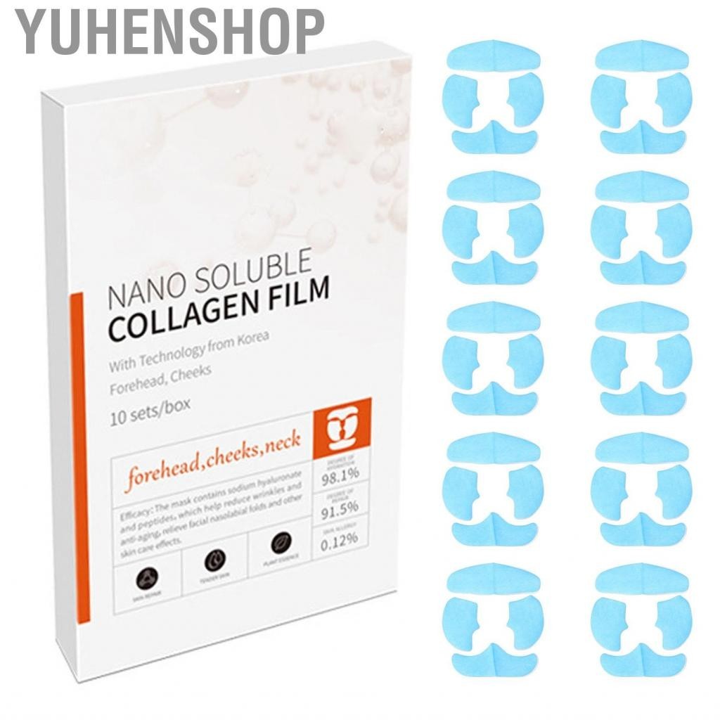 Yuhenshop Nano Soluble Collagen Film  Tightening Supplement 10 Packs Prevent Wrinkles Hydrating for Sagging Skin