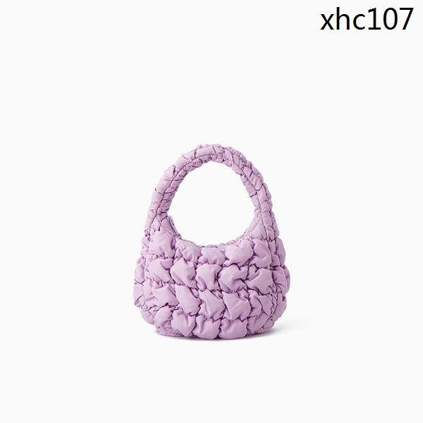 · Cos Ladies Quilted Texture Zipper Style Fingertip Cloud Bag 2024 Summer micro Korean Pleated Bag