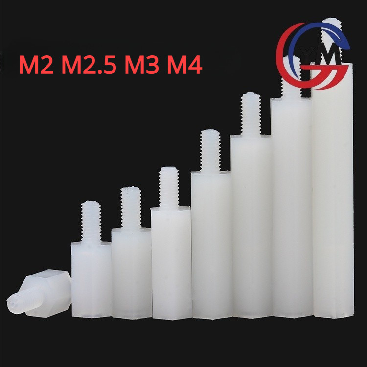 [YMH1] M2M2.5M3M4 Nylon Spacer เสารองบอร์ด ไนลอน ผู้เมีย DIY พลาสติก ไนล่อน Single pass Hex Column
