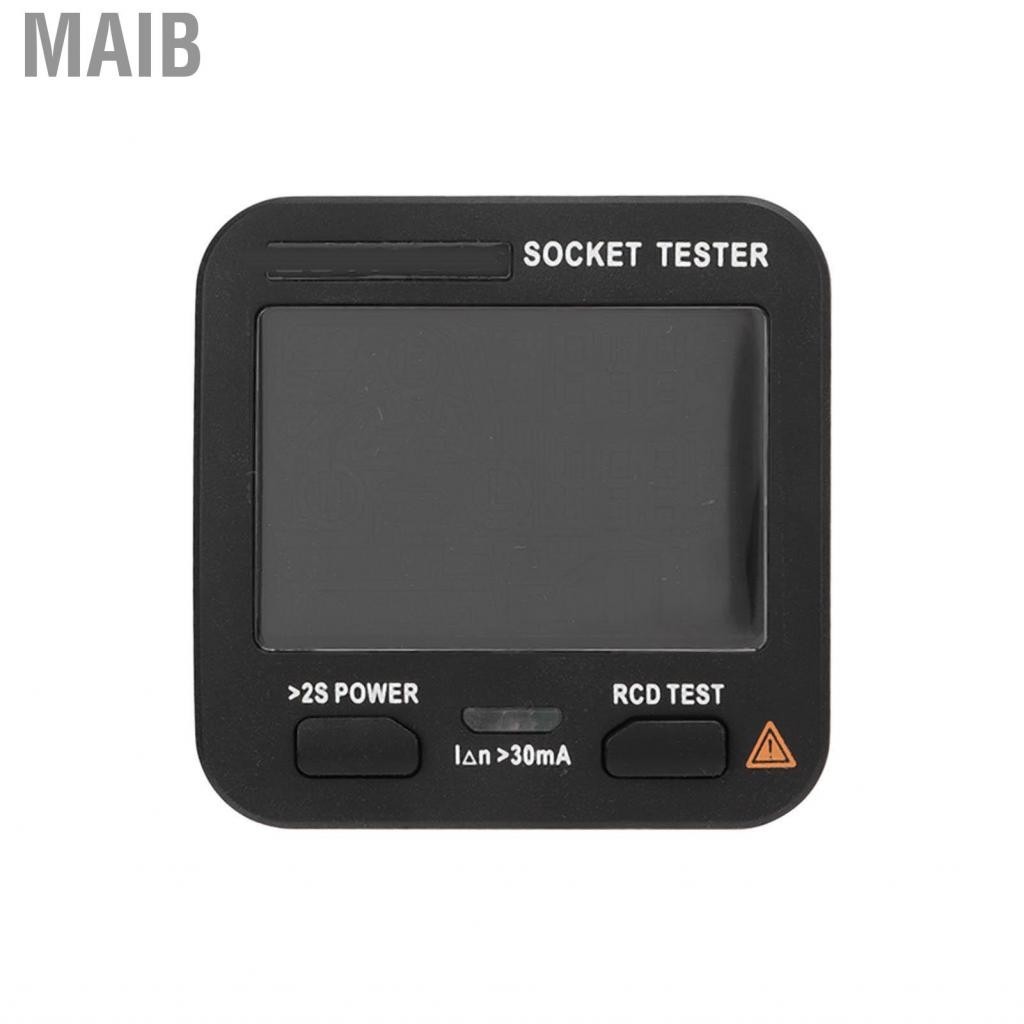 Maib EU Plug 0.1V-250V  Socket Tester Portable Neutral Live Wire Leakage for Electric Circuit Household