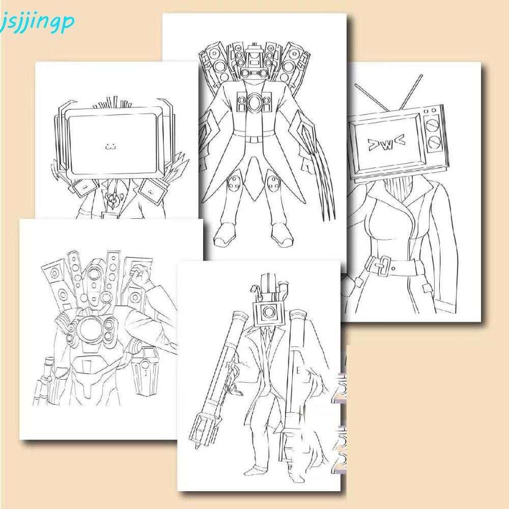 Jsjjingp Skibidi ห้องน้ํามือวาดหนังสือ, Titan TV Man สามเณร Zero Basic Manga Sketching Tutorial, Art Tracing Sketch Tracing Practice Anime Comics Line Draft Book Art Supplies