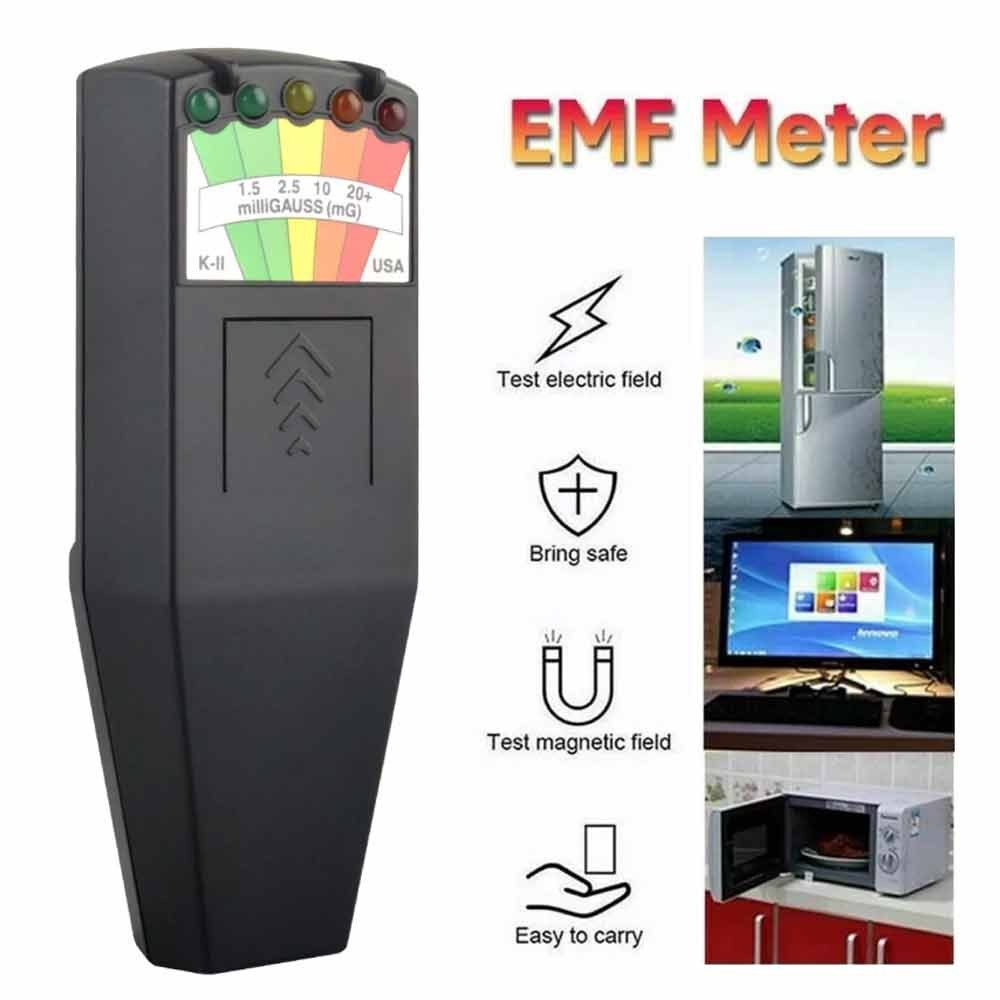 K2 Digital Electromagnetic Field EMF Gauss Meter Ghost Hunting Detector Portable EMF Magnetic Field 