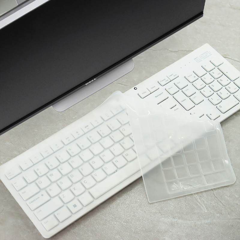 ฝาครอบคีย์บอร์ดซิลิคอนสําหรับ Lenovo Desktop All-in-one คีย์บอร์ด Kb203w แป้นพิมพ์คอมพิวเตอร์ฟิล์มป้องกันฟิล์มกันฝุ่นและกันน้ําคีย์บอร์ดผิว