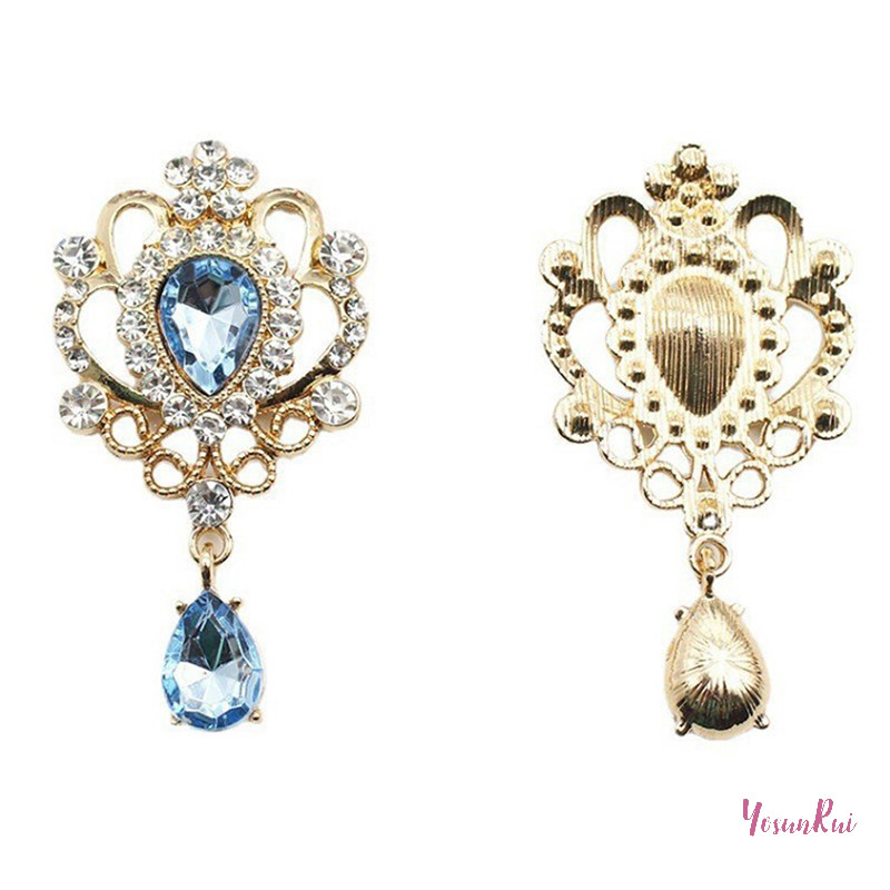 Yosunrui] 32*60 มม.สําหรับทํางาน Rhinestone ปุ่มผม Manualidades อุปกรณ์เสริม Diy แบนกลับเข็มกลัดเครื่องประดับอุปกรณ์เสริมใหม่