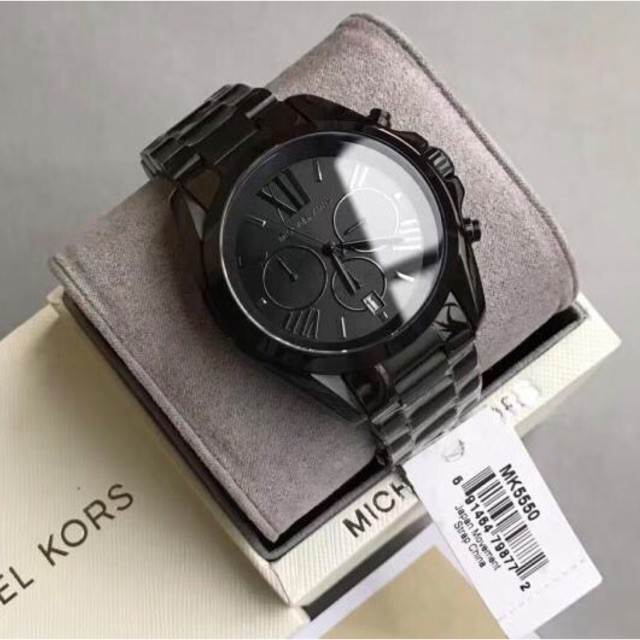Michael Kors Bradshaw Chronograph 43 mm.  mk5550 สายสแตนเลสสีดำล้วน MK6058 35mm