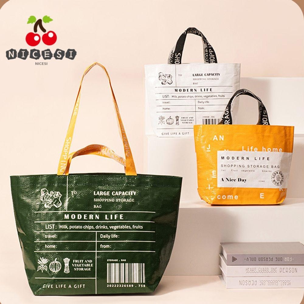 Nicesi Shopping Bag Grocery Storage Bag Reusable Large capacity Ripstop Nylon