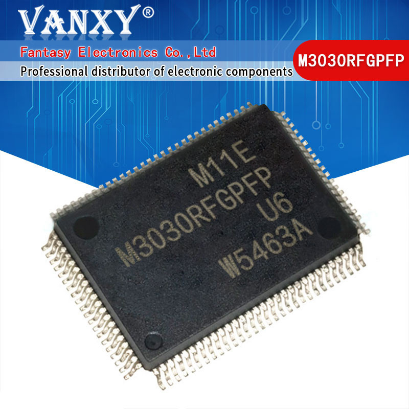 1PCS M3030RFGPFP QFP100 M30RFGPFP U5 QFP M3030 ขับเคลื่อนอิเล็กทรอนิกส์ vanxy