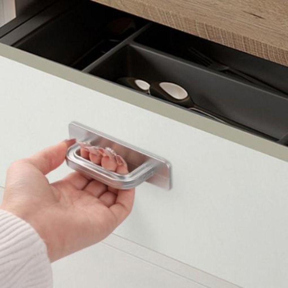 FARL ที่เก็บที่จับตู้เสื้อผ้า, ที่จับลิ้นชักแบบมีกาวในตัวอเนกประสงค์, วางพลาสติก มือจับประตูทนทาน ตู้หน้าต่าง - รูปที่ 2