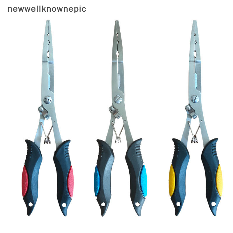 Newwellknownepic อุปกรณ ์ ตกปลาสแตนเลสคีมตกปลา Tackle คีมปากยาวแหนบปลา Vise Knitg Lure กรรไกร TH
