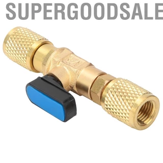 Supergoodsales 753 Brass Ball Valve Refrigeration Adapter Refrigerant