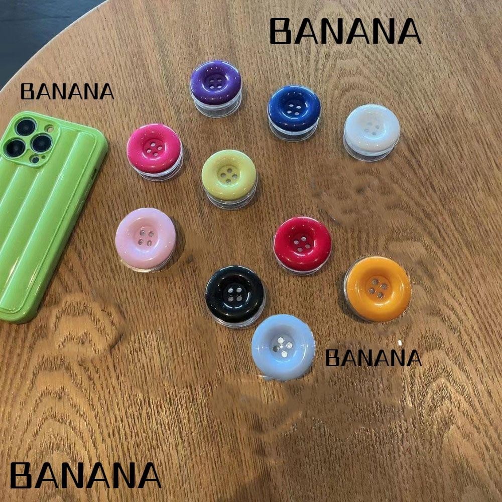 Banana1 ที่วางโทรศัพท์แบบยืดหดได้แบบกาว, ที่วางโทรศัพท์ปุ่มจําลองน่ารักแบบกาว, ที่วางโทรศัพท์แฟชั่น