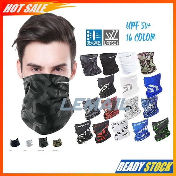Shiman0 Daiwo ผ้าพันคอตกปลาหน้ากาก UV Bandana Headwear แถบคาดศีรษะขี่จักรยานเดินป่ากลางแจ้ง Hijab หัวผ้าพันคอ Face